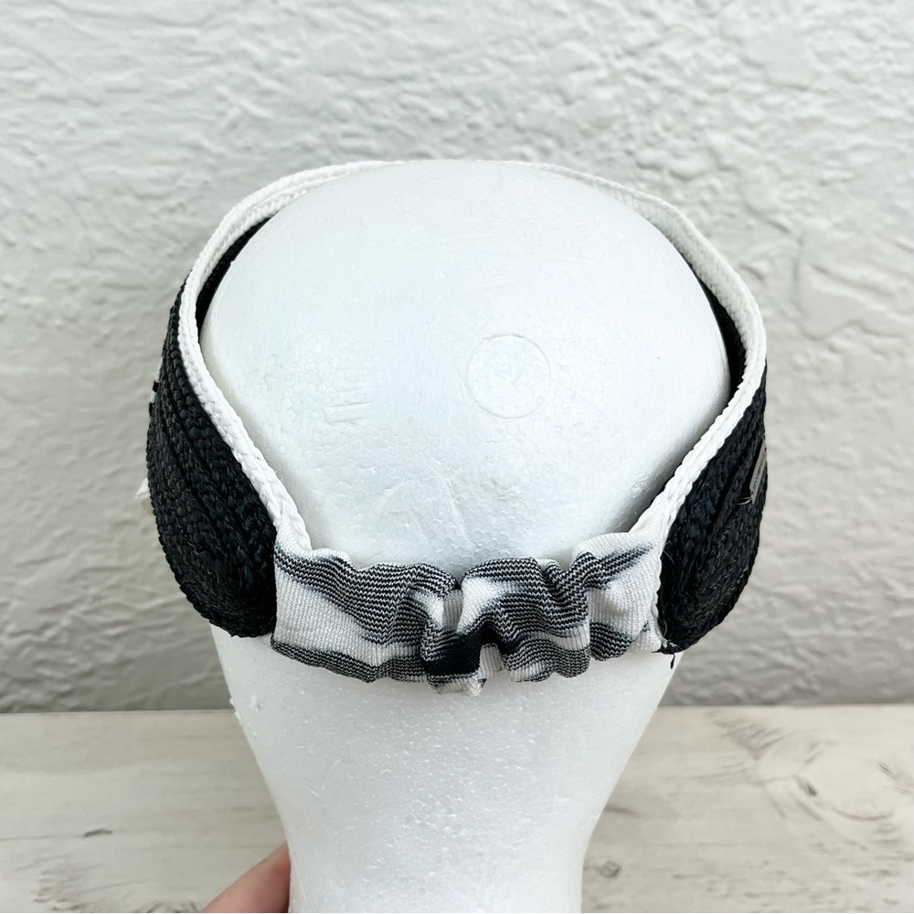 Missoni Mare Beach Hat Visor Woven Black White One Size - Picture 7 of 10
